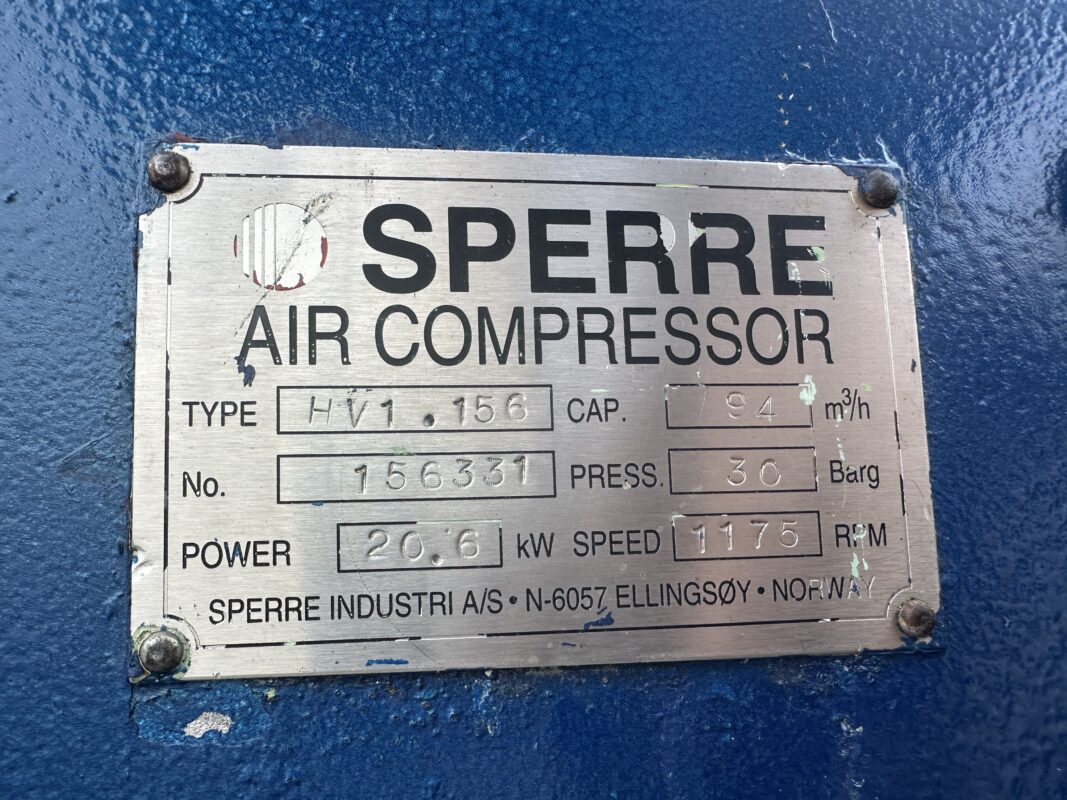 SPERRE - HV1-156 - MARINE AIR COMPRESSOR - Image 2