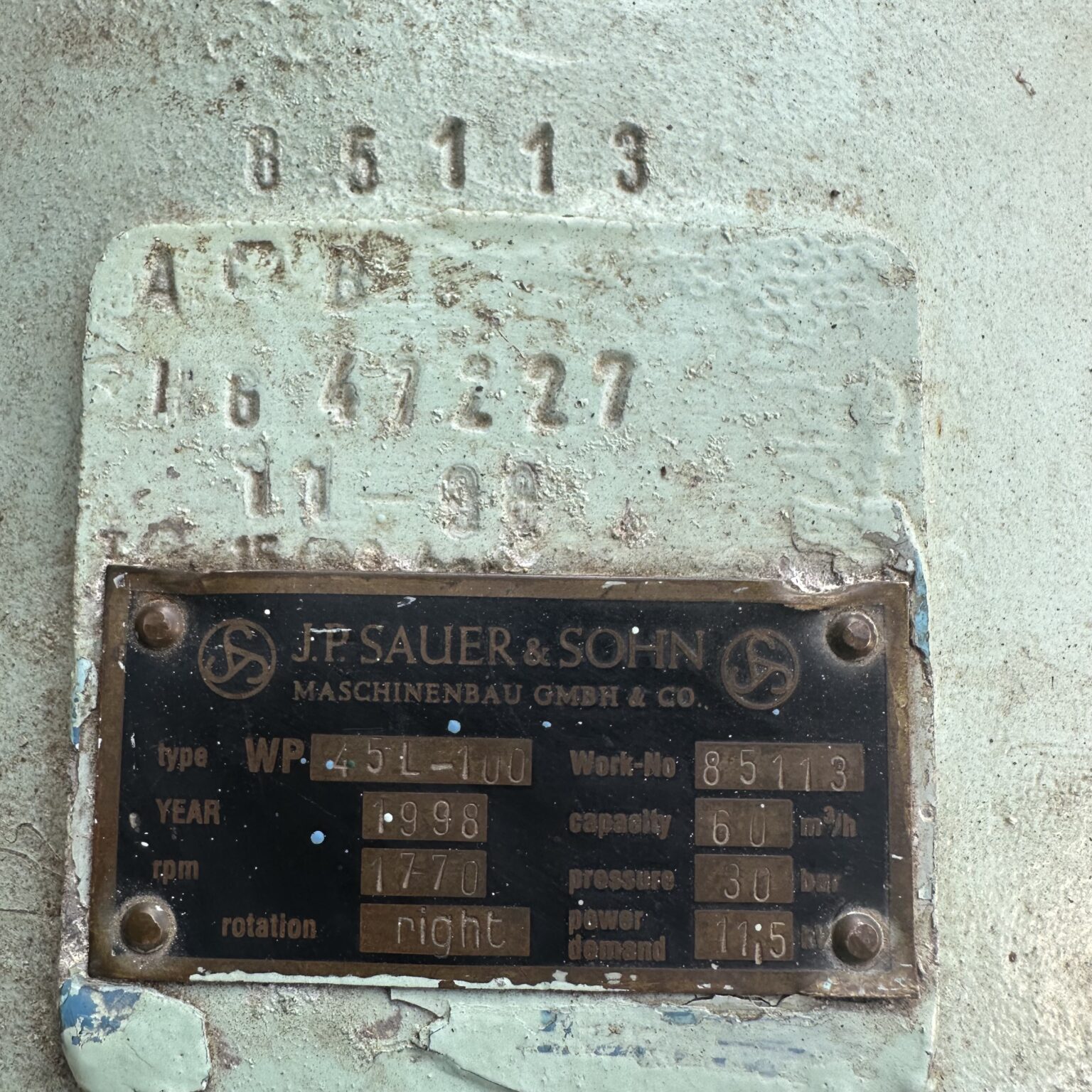 J.P. SAUER & SOHN - WP45L-100 - MARINE AIR COMPRESSOR - Image 2