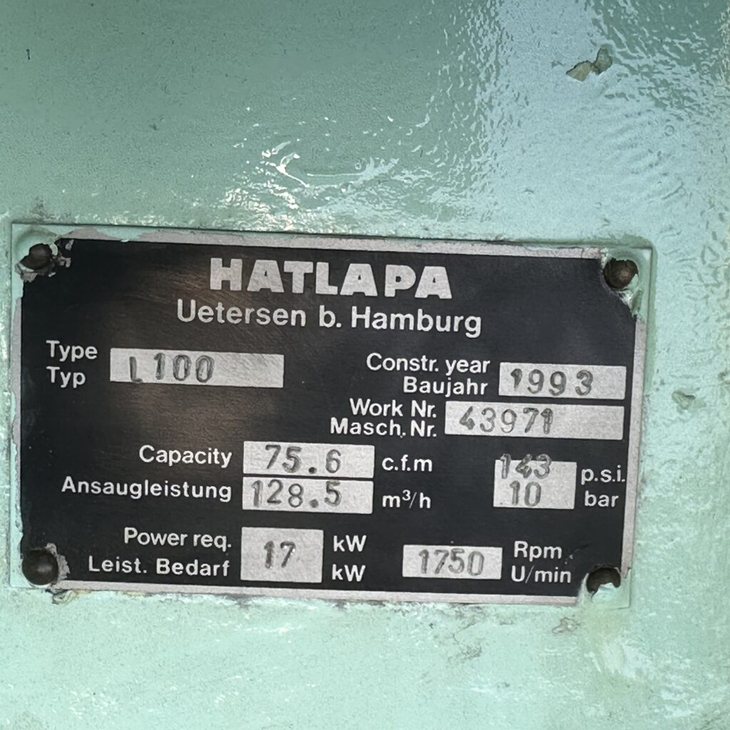HATLAPA - L100 - MARINE AIR COMPRESSOR - Image 2