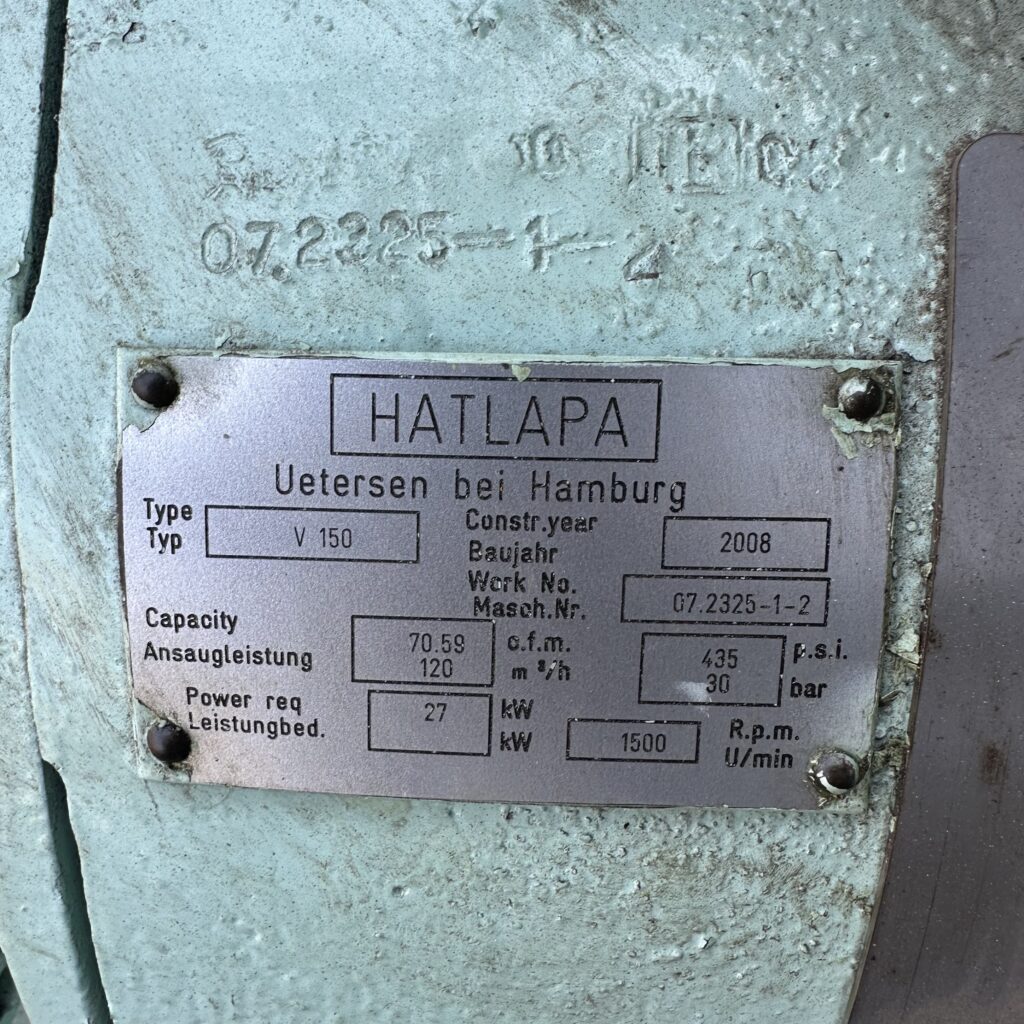 HATLAPA - V150 - MARINE AIR COMPRESSOR - Image 2