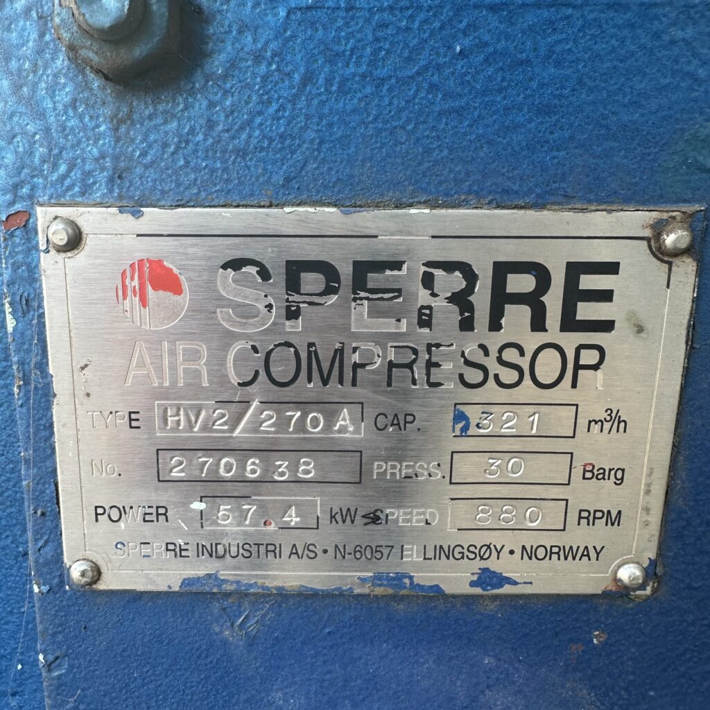 SPERRE - HV2/270A - MARINE AIR COMPRESSOR - Image 2