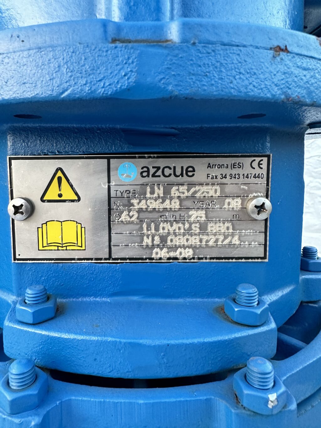 AZCUE - LN 65/250 - VERTICAL INLINE CENTRIFUGAL PUMP - Image 2