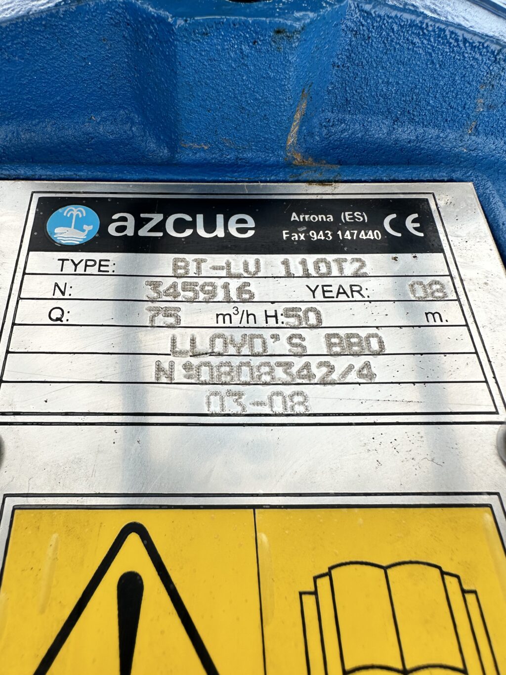 AZCUE - BT-LV 110T2 - TRIPLE SCREW PUMP - Image 2