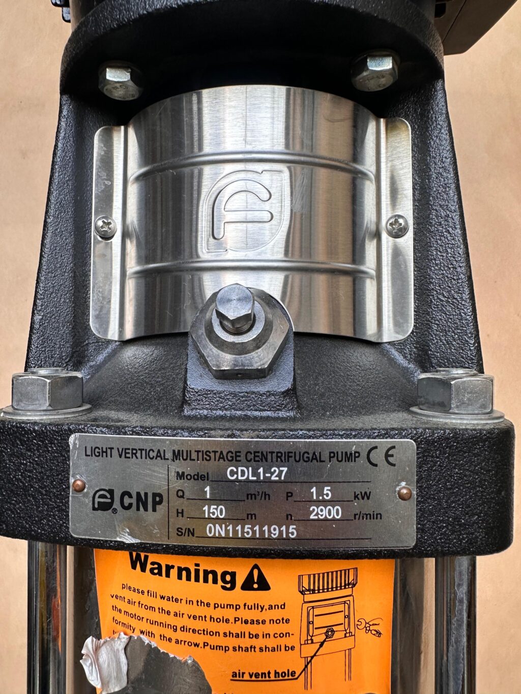 CNP - CDL1-27 - LIGHT MULTISTAGE CENTRIFUGAL PUMP - Image 2