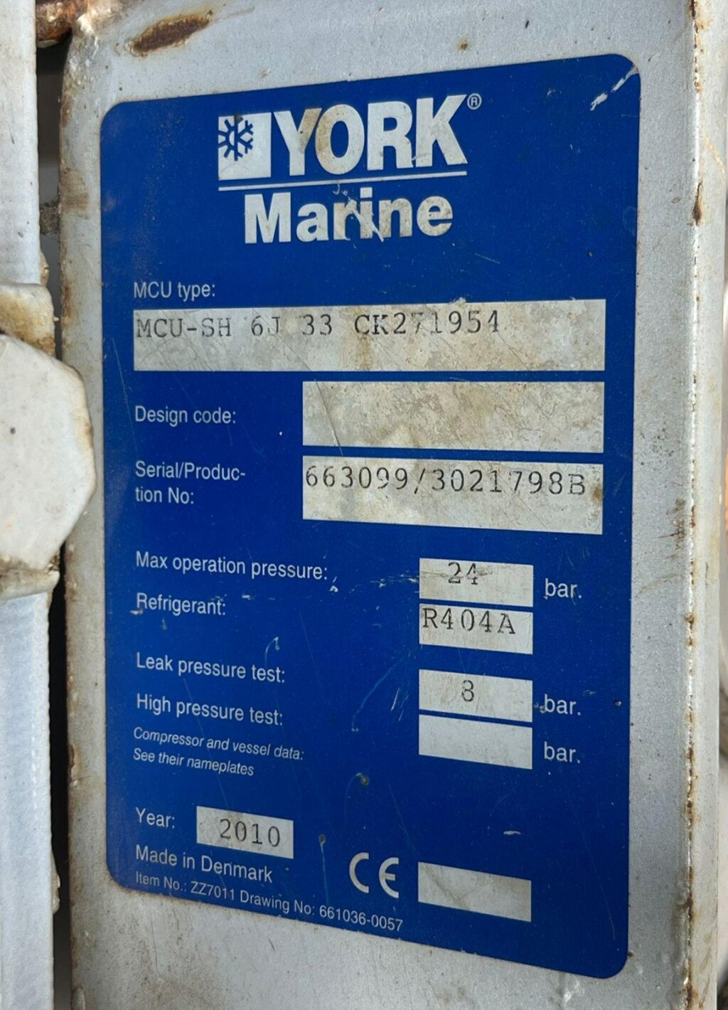YORK - MCU-SH 6J 33 CK271954 - MARINE CONDENSING UNIT - Image 2