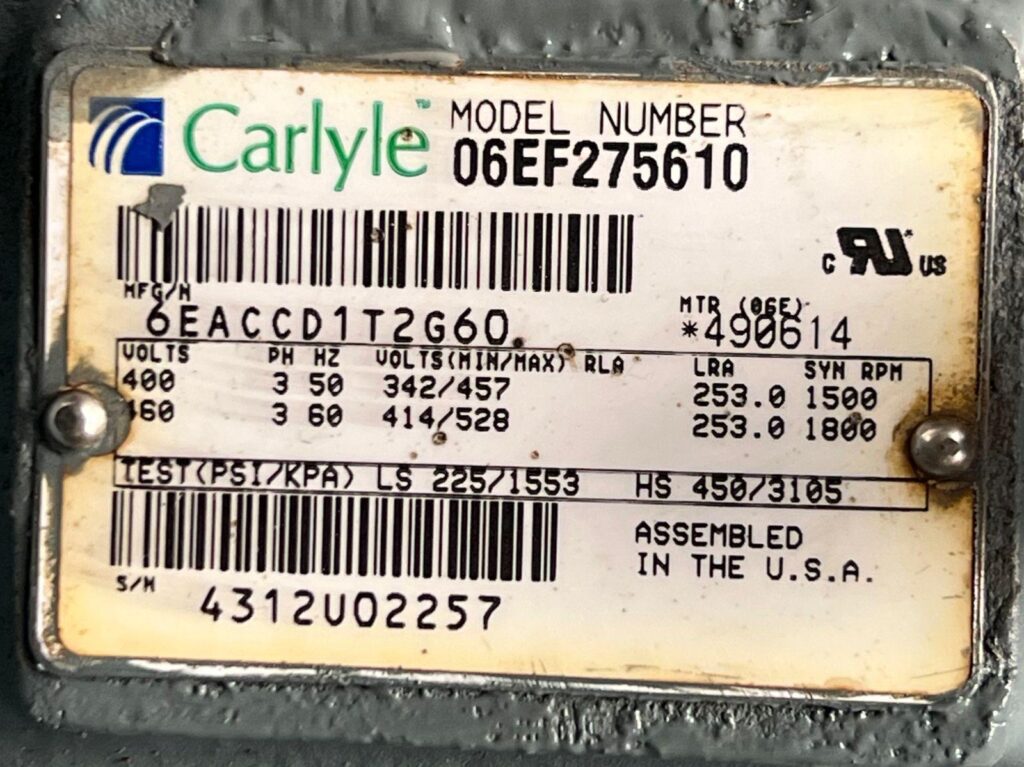 CARLYLE - 06E - SEMI-HERMETIC RECIPROCATING COMPRESSOR - Image 2