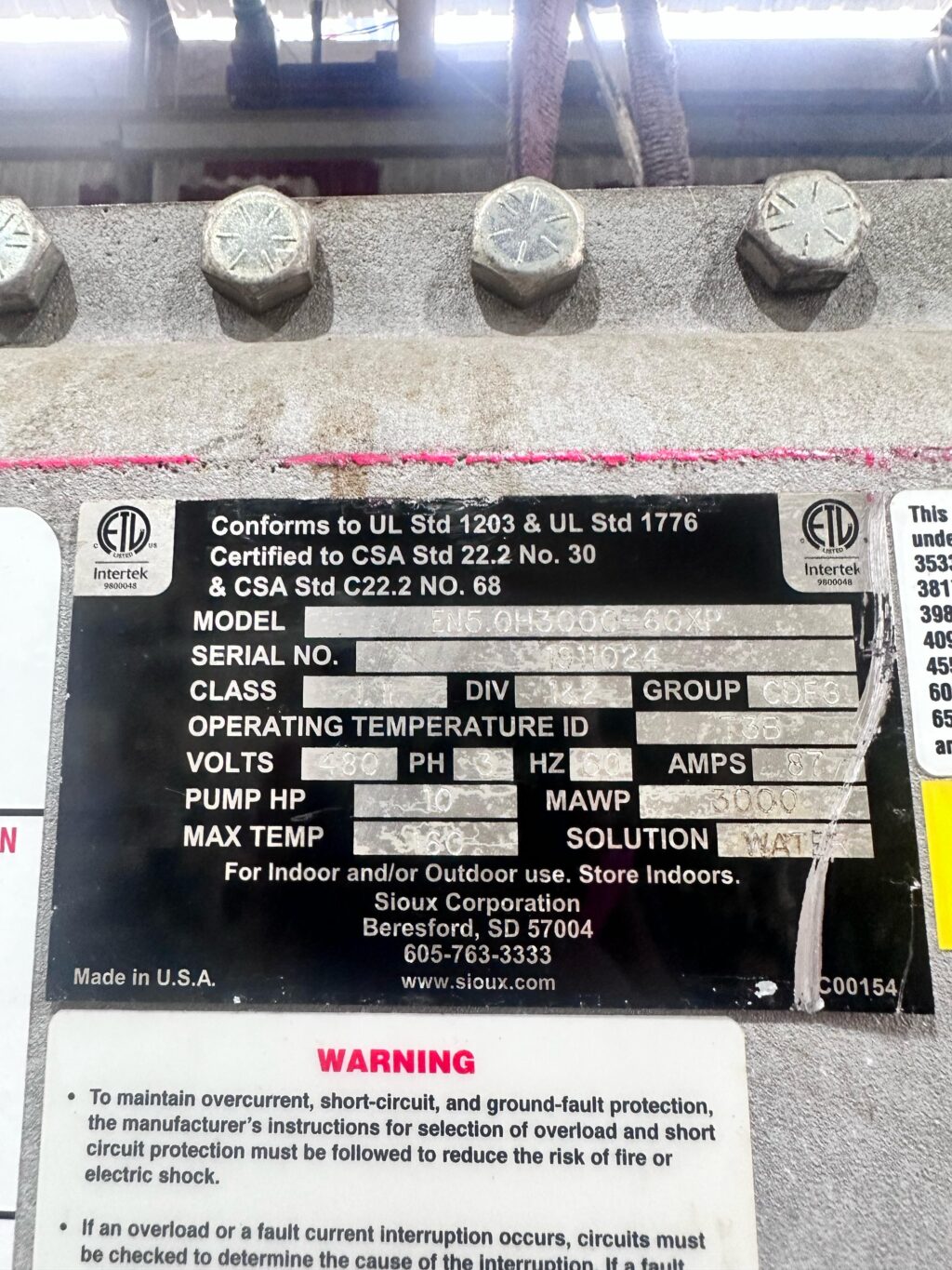 SIOUX - EN5.0H3000-60XP - HOT WATER HIGH PRESSURE WASHER - Image 3
