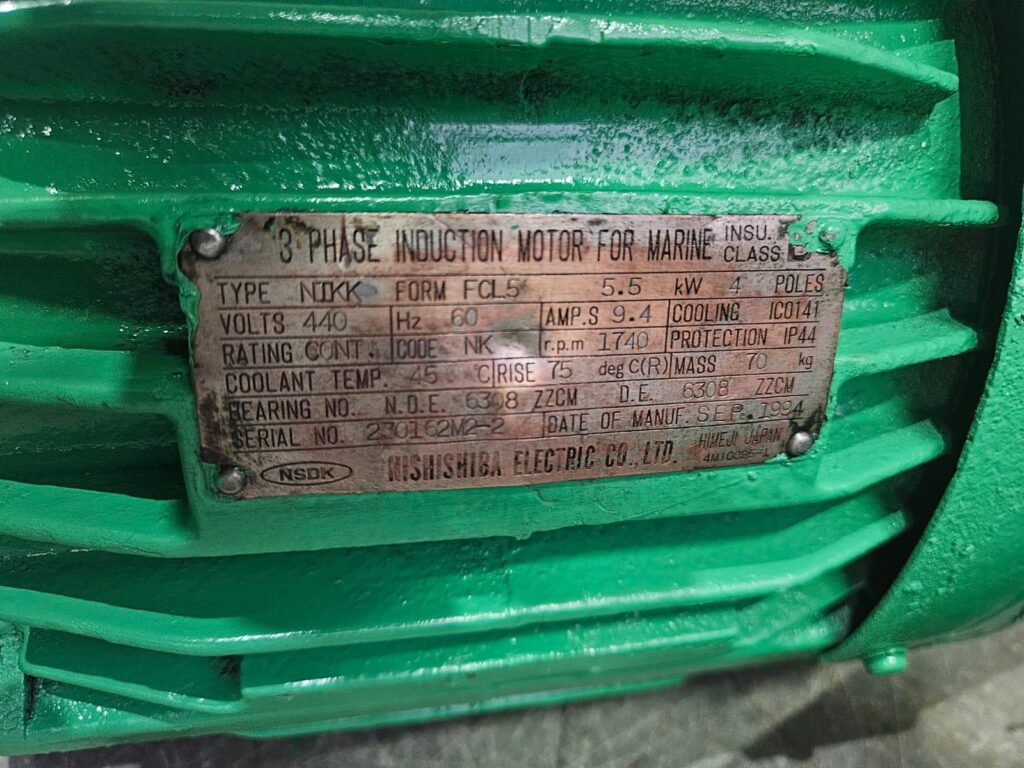 NISHISHIBA - NIKK - MARINE INDUCTION MOTOR - Image 2