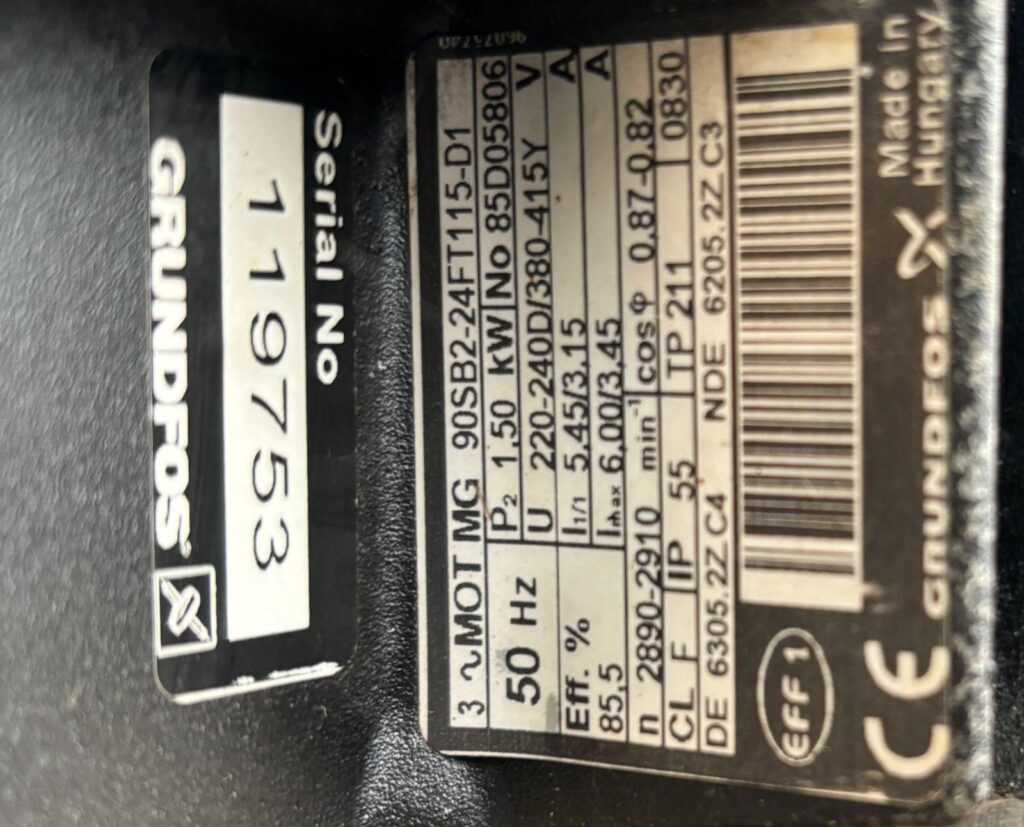 GRUNDFOS - CR1-17 E-FGJ-A-E-HQQE - VERTICAL MULTISTAGE CENTRIFUGAL PUMP - Image 5