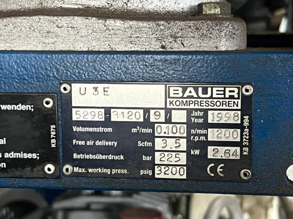 BAUER - U 3 E - HIGH-PRESSURE AIR COMPRESSOR - Image 2