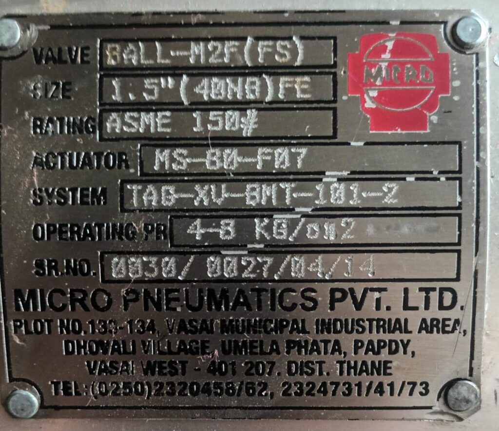 MICRO PNEUMATICS - M2F (FS) - 1.5" INCH - AUTOMATED BALL VALVE - Image 2