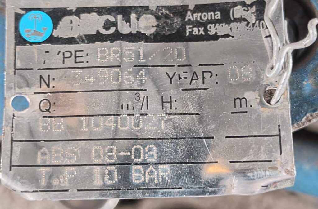 AZCUE - BR51/20 - MULTISTAGE SIDE CHANNEL PUMP - Image 2
