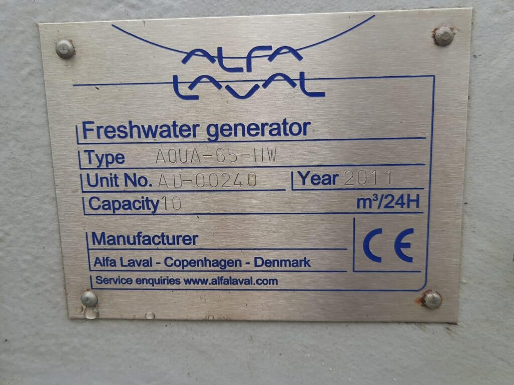 ALFA LAVAL - AQUA-65-HW - FRESHWATER GENERATOR - Image 2