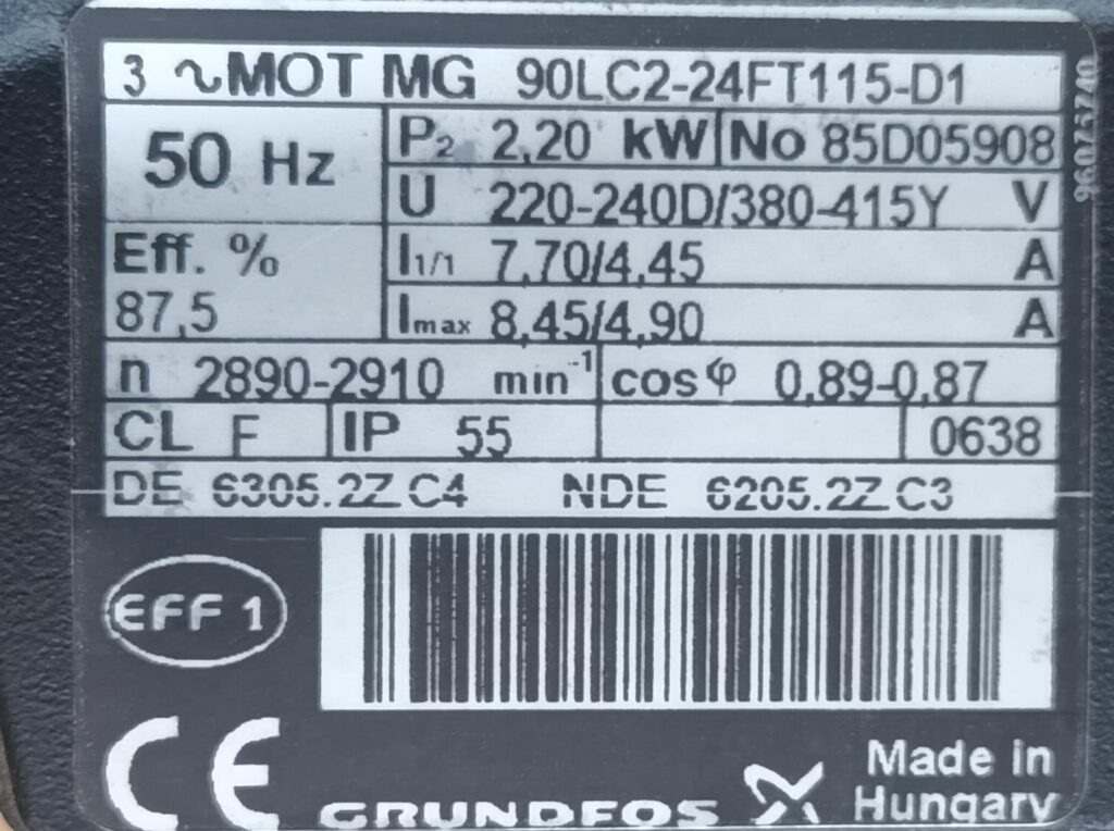 GRUNDFOS - CR1-19 E-FGJ-A-E-HQQE 2.20 kW- MULTISTAGE VERTICAL PUMP - Image 3