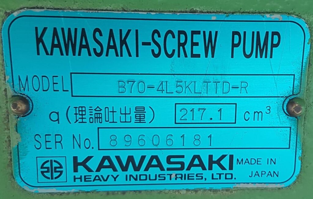 KAWASAKI - B70-4L5KLTTD-R - SCREW PUMP - Image 2
