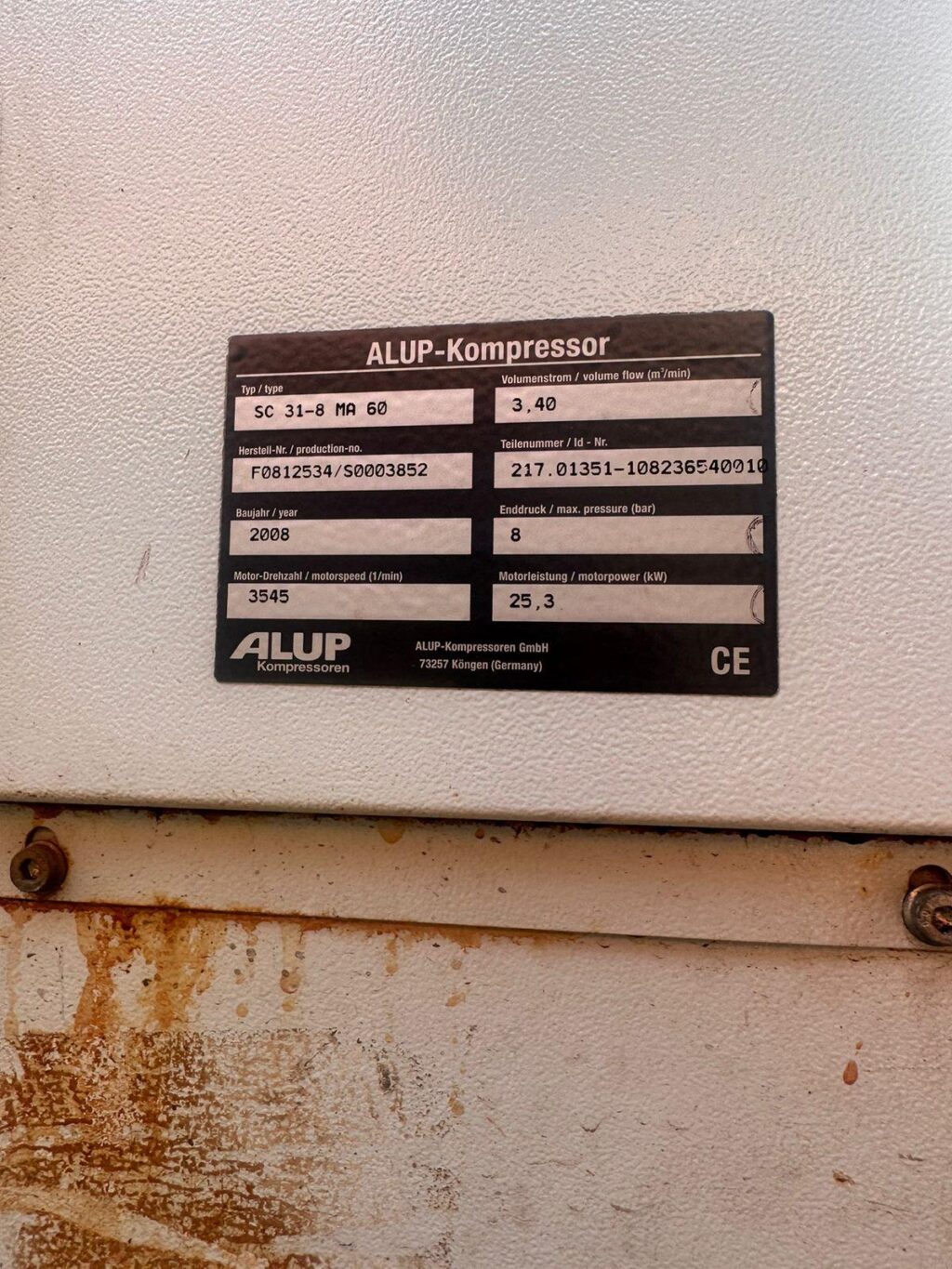ALUP - SC 31-8 MA 60 - SCREW AIR COMPRESSOR - Image 2