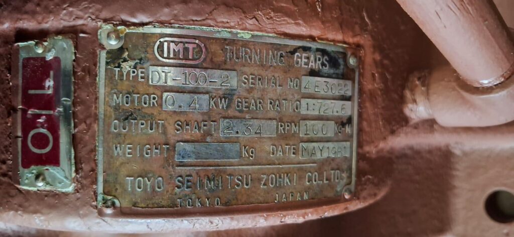 TOYO SEIMITSU - DT-100-2 - 0.4 KW - ENGINE TURNING GEAR - Image 2